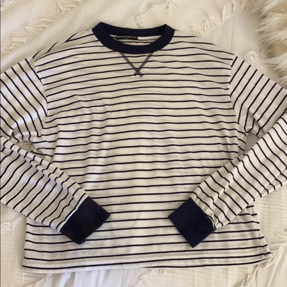 Brandy Melville navy striped shirt